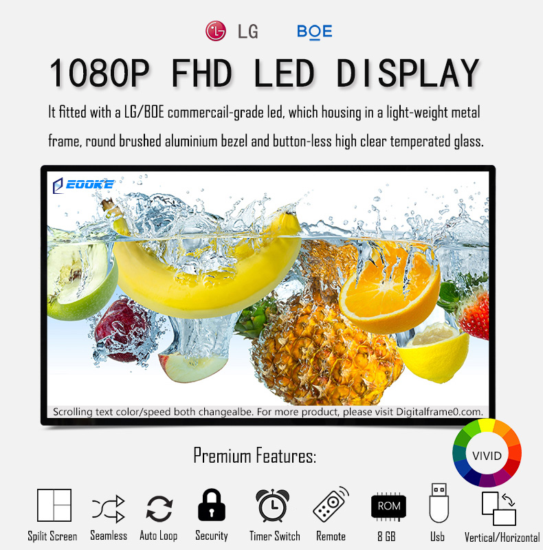 Commercial digital signage adopts 1080P LED displays