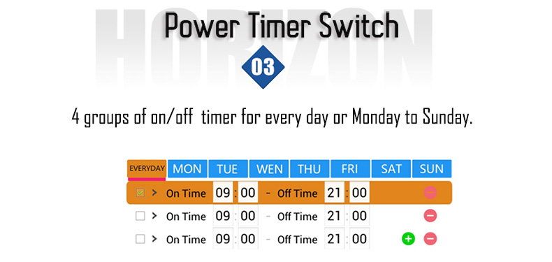 Power timer switch turn on and off the signage automatically