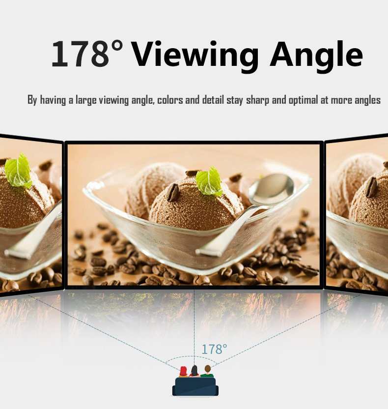 The led screen has wide viewing angle